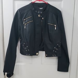 New Venus motorcycle jacket vegan faux leather Black Medium